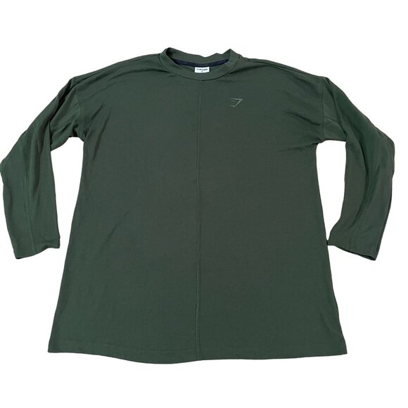 Gymshark Power Shirt Womens Long-Sleeve Oversized T-Shirt Size Small Gym Fitness - Picture 1 of 5